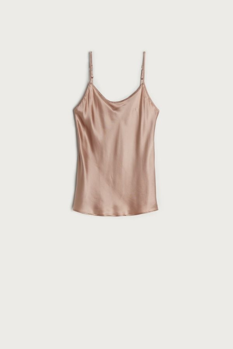 Intimissimi Top in Silk Satin Natural | XDKGW77971